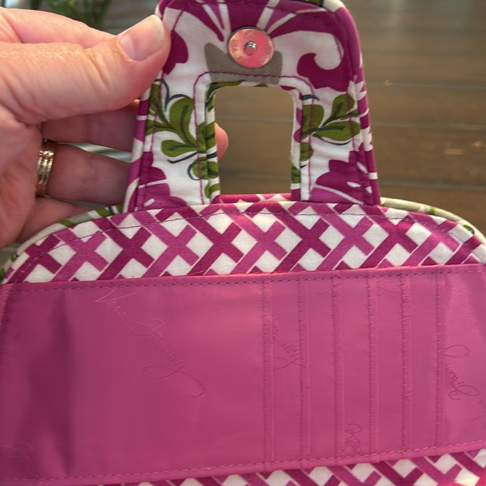 Vera Bradley Wallet. Pink green and white. - Picture 6 of 8